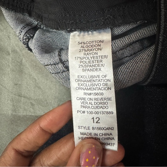 Democracy “AB"solution Straight Leg Jeans dark wash size 12 - Picture 8 of 12